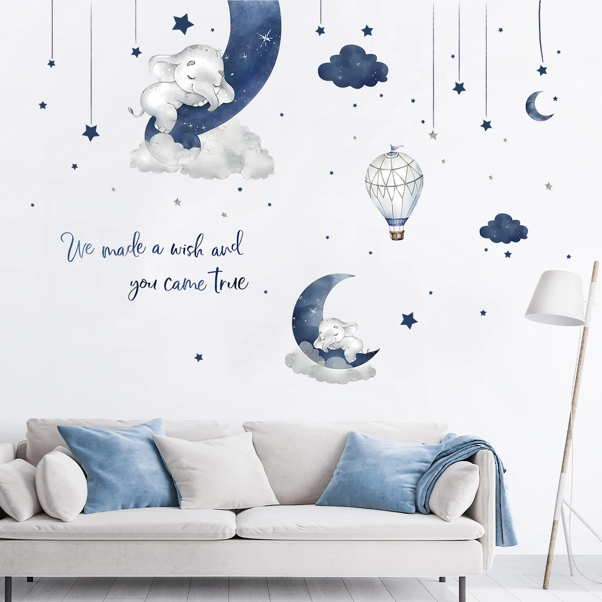 Baby Nursery Boy - 1Pc Cartoon Animal Elephant Wall Sticker