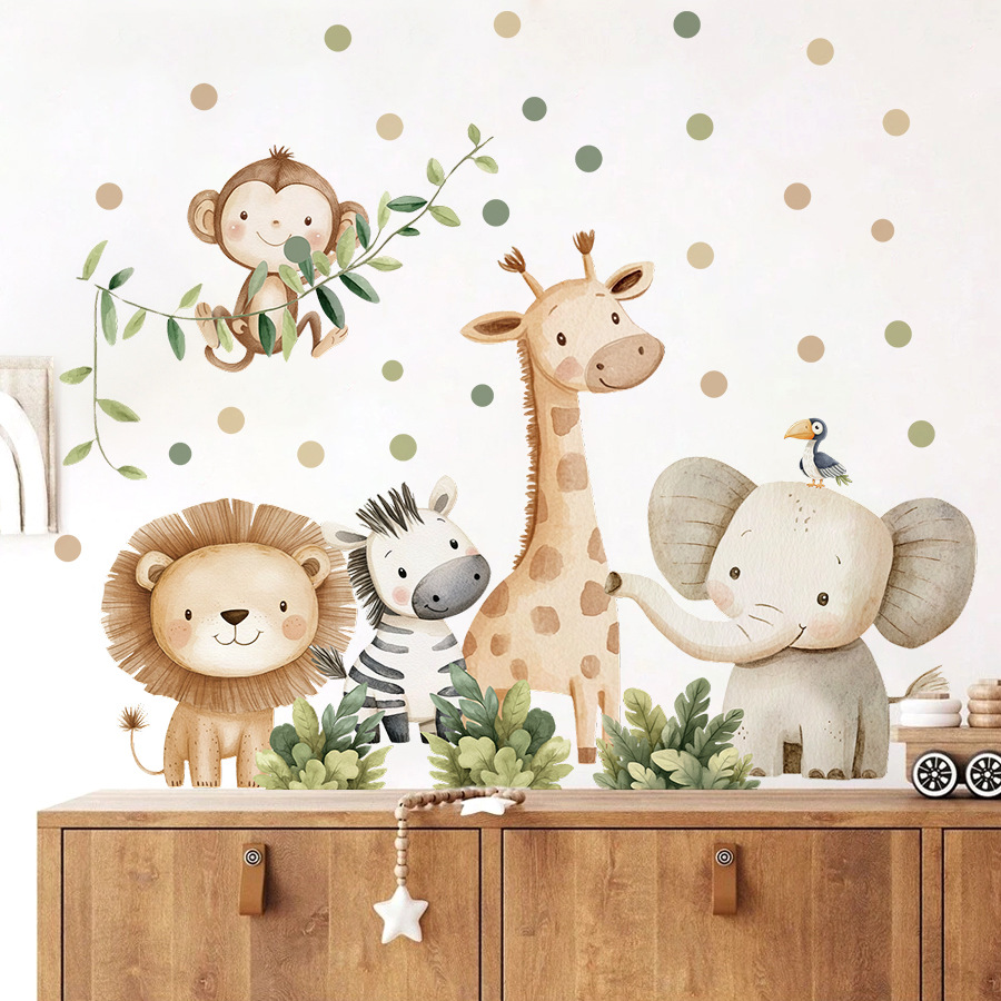 Boho Forest Animals Wall Stick - Baby Nursery Decor Girl recension och pris
