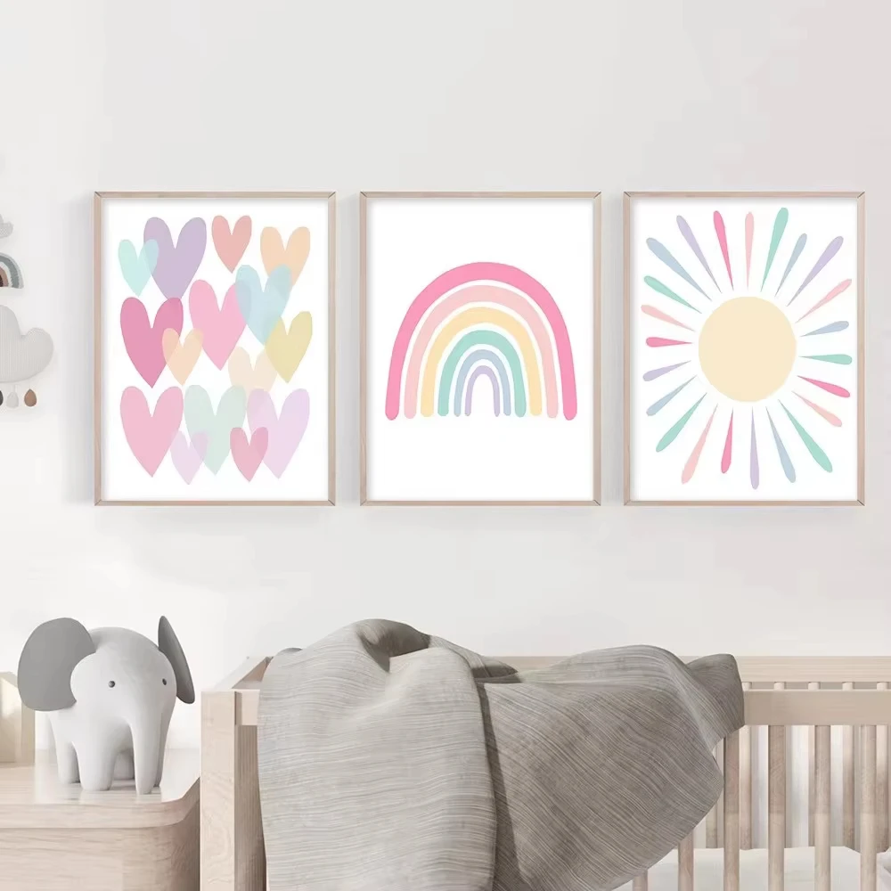 (No frame)Cartoon Heart Poster - Baby Nursery Frames recension och pris