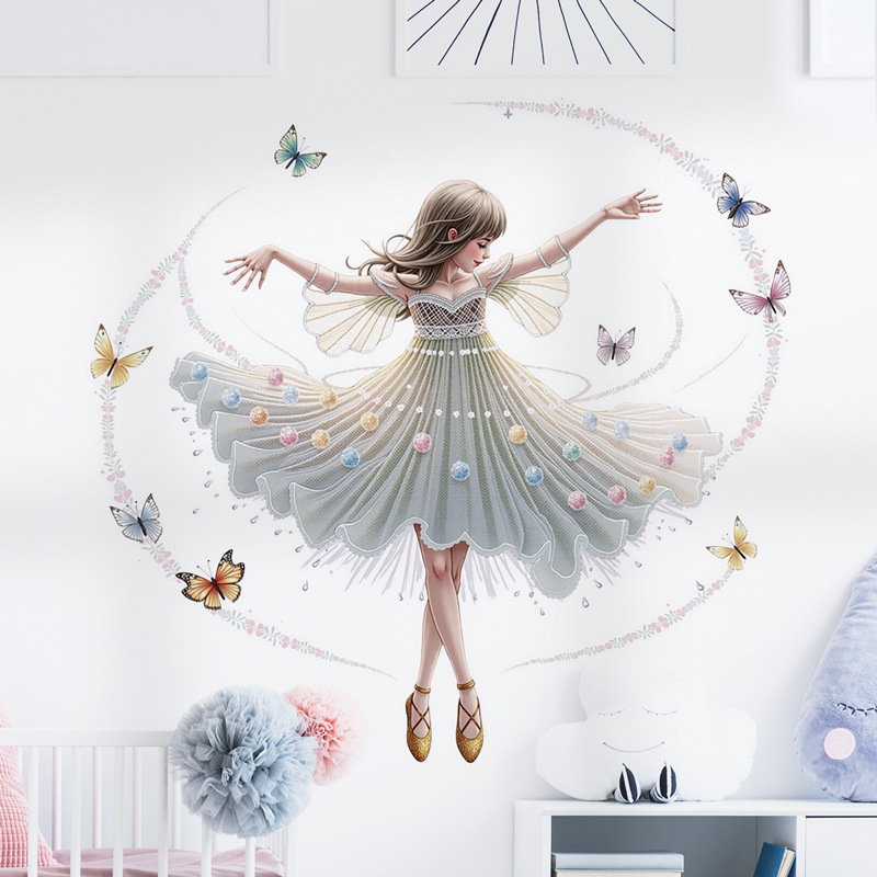 Dancing Girl Vinyl Child Wall  - Baby Nursery Decor Girl recension och pris