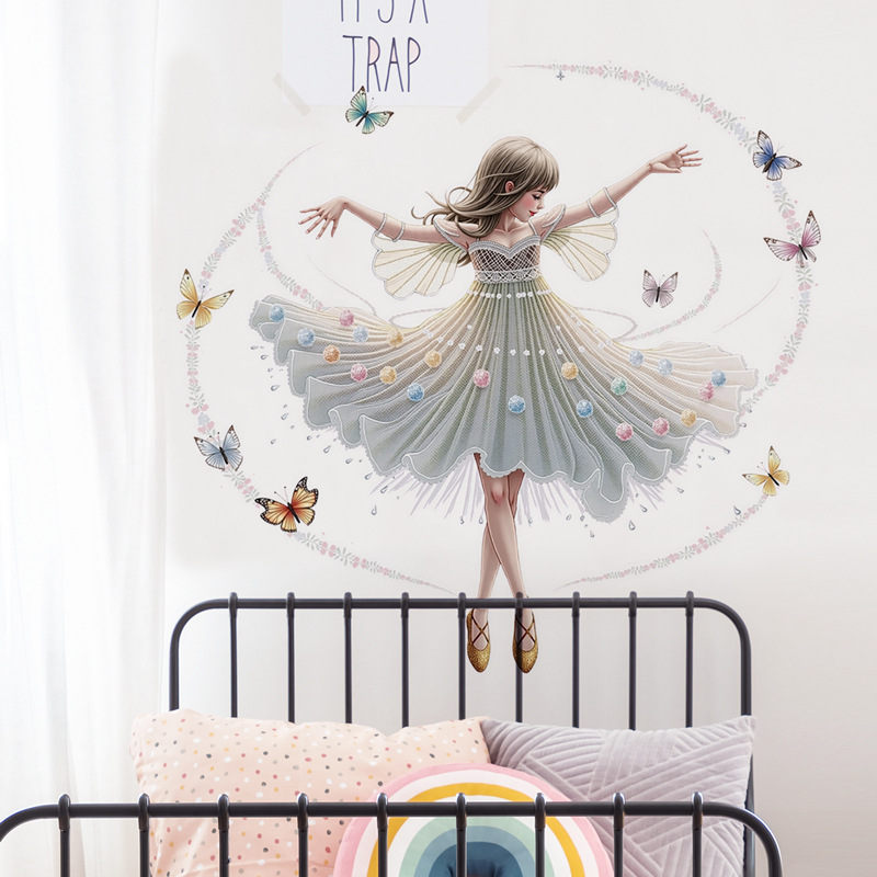 Dancing Girl Vinyl Child Wall  - Baby Nursery Decor Girl recension och pris